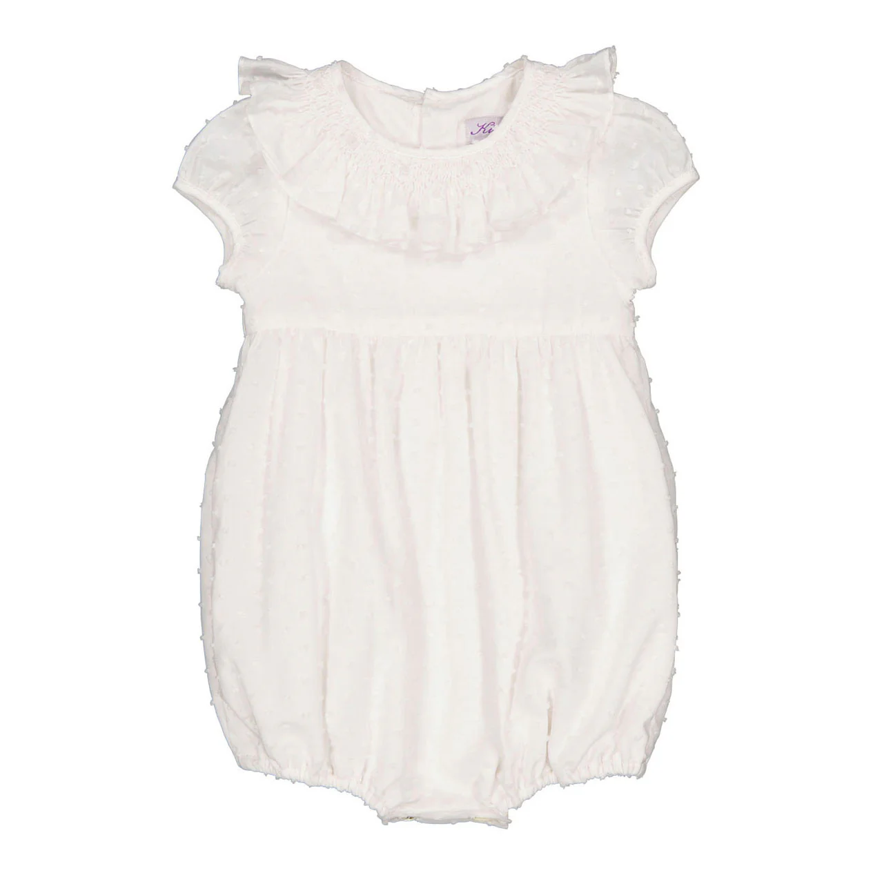 Kidiwi Off White Plumetis Thanais Romper