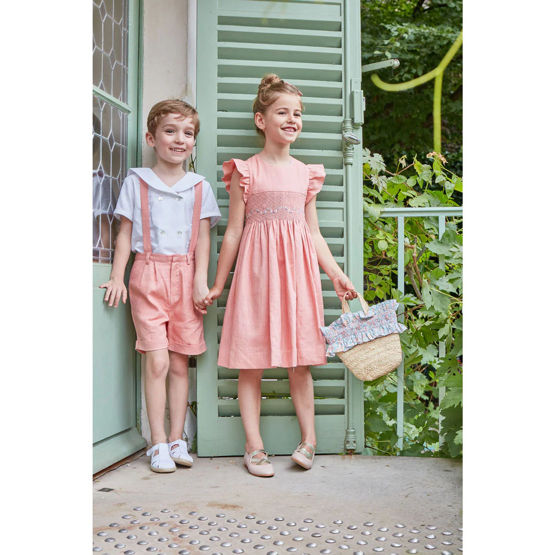 Kidiwi Old Rose Linen Emelyne Dress - Image 2