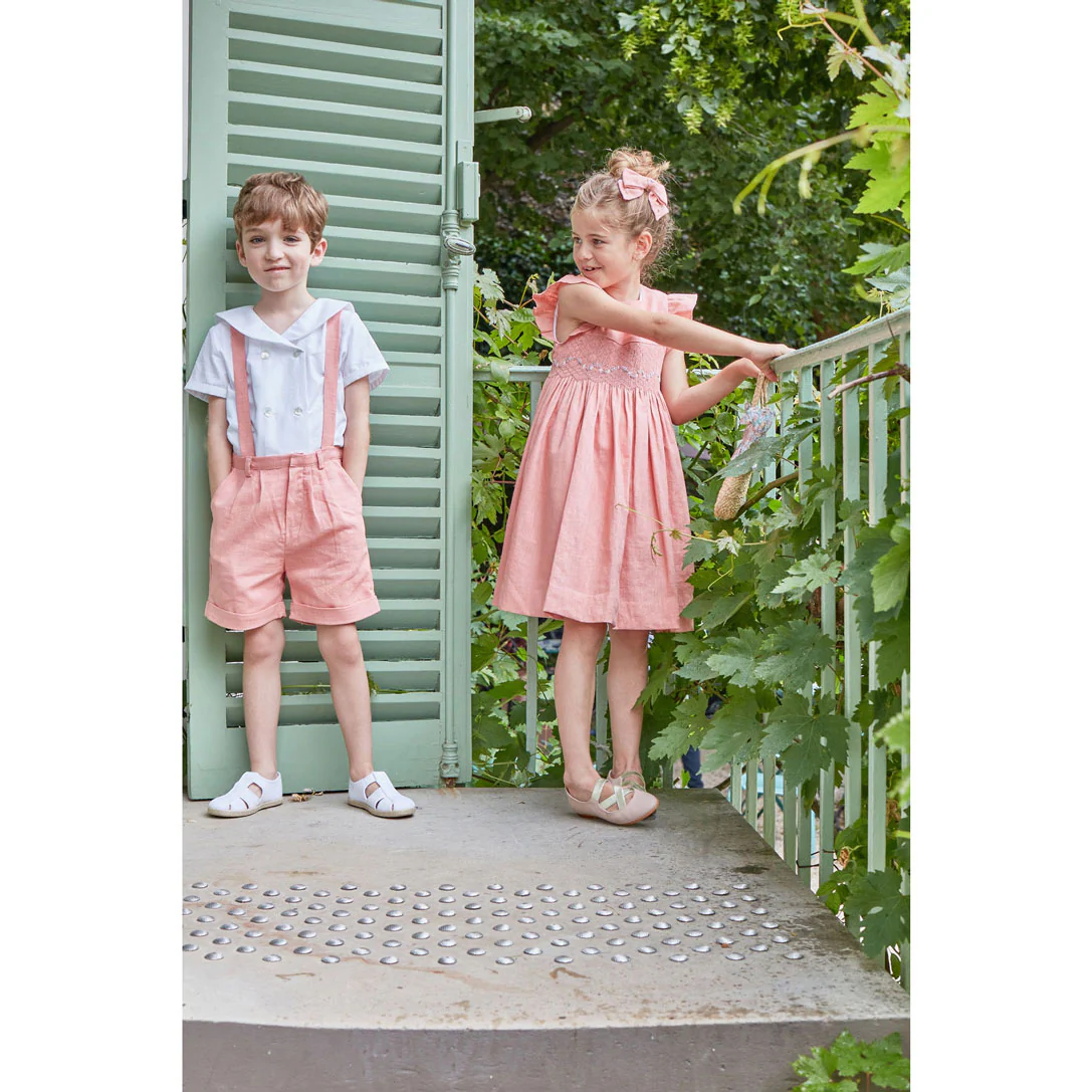 Kidiwi Old Rose Linen Emelyne Dress - Image 5