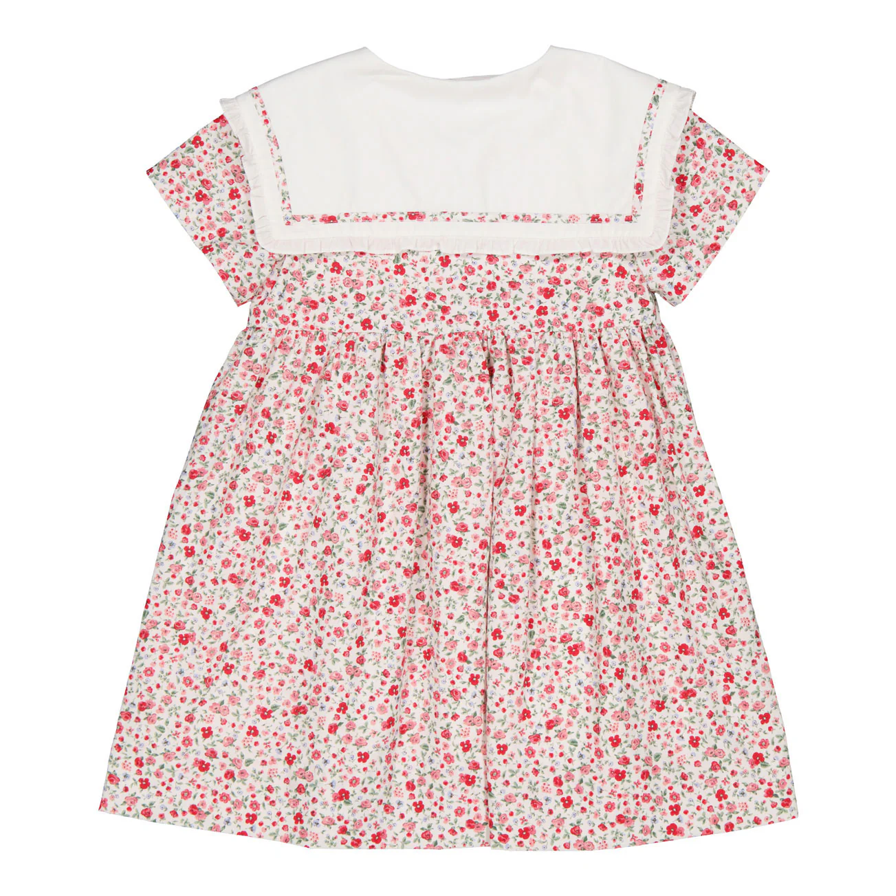 Kidiwi Small Red Flower Print Paolina Dress - Image 2