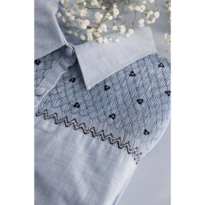Kidiwi Thin Blue/White Stripes Donna Womans Shirt Dress - Image 2