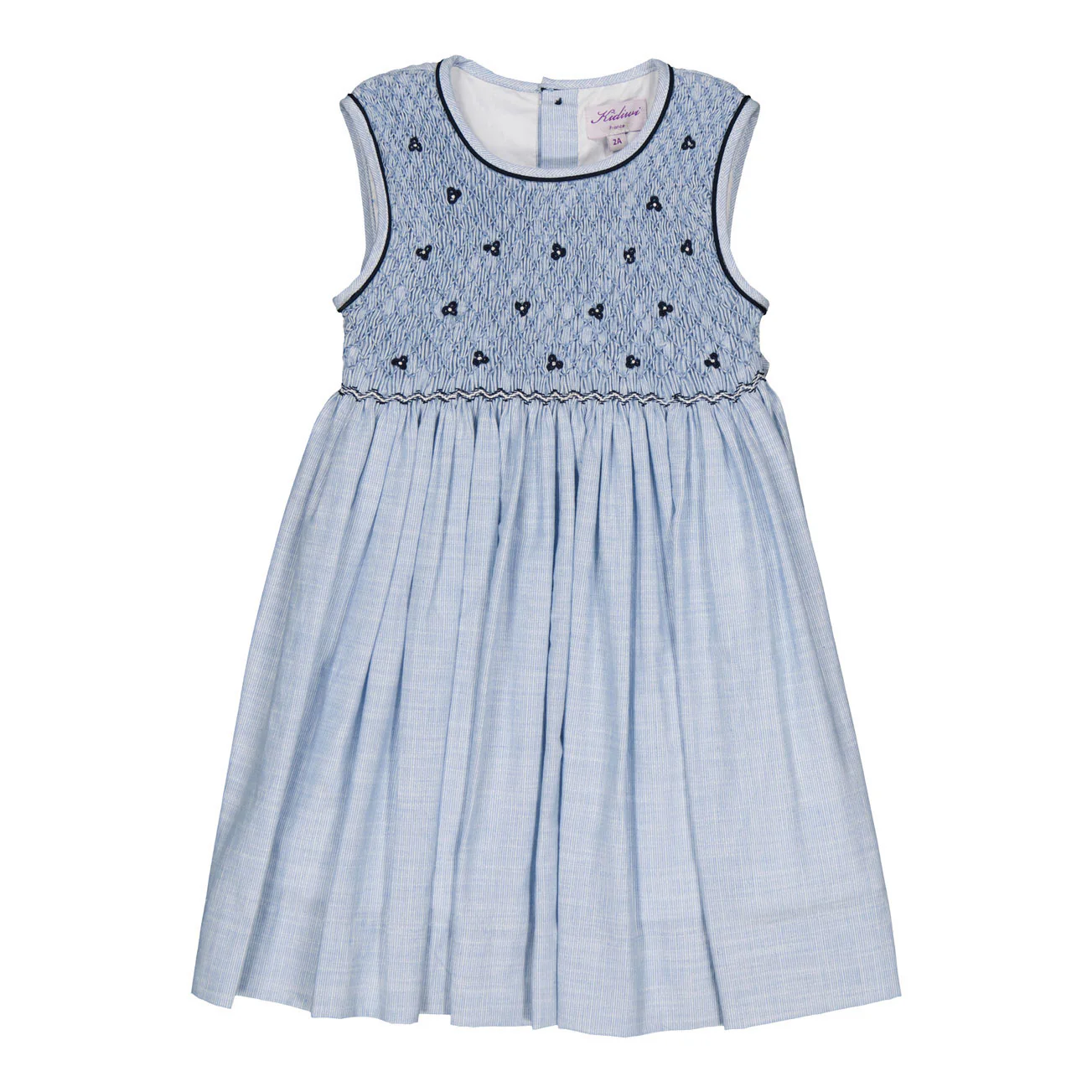 Kidiwi Thin Blue/White Stripes Emma Dress