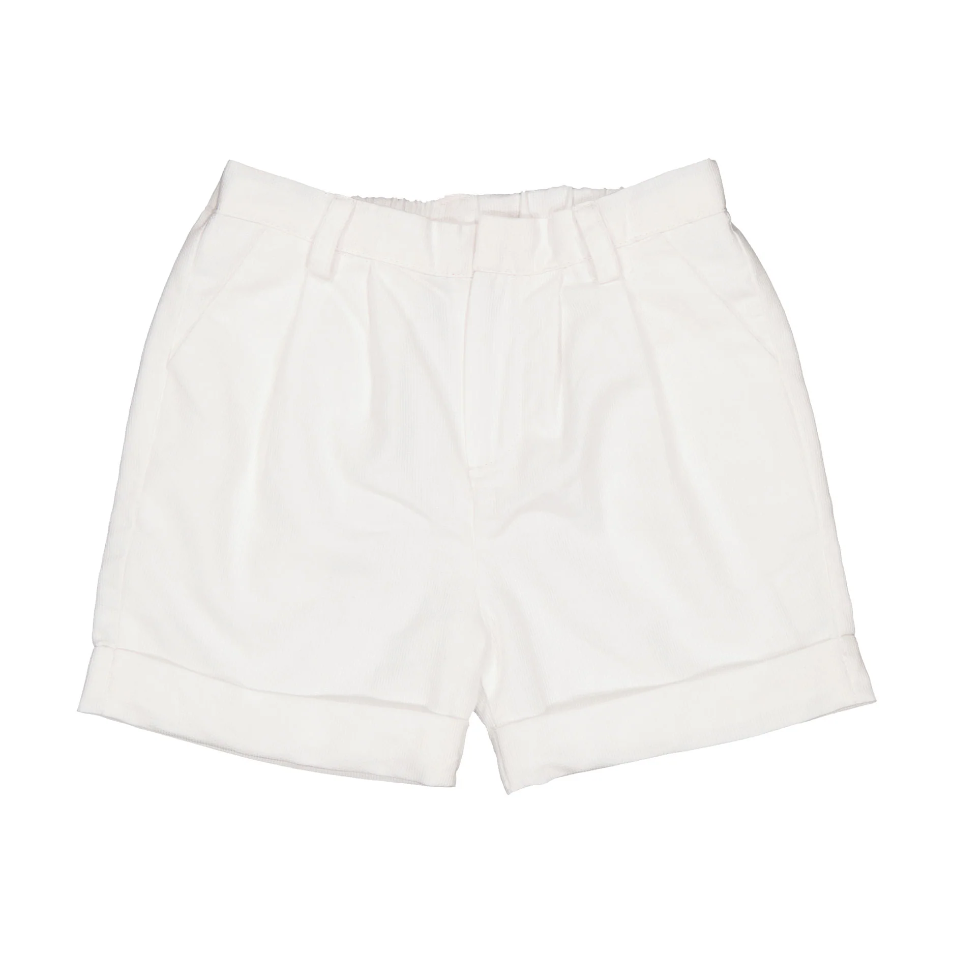 Kidiwi White Cotton Pique Adam Shorts