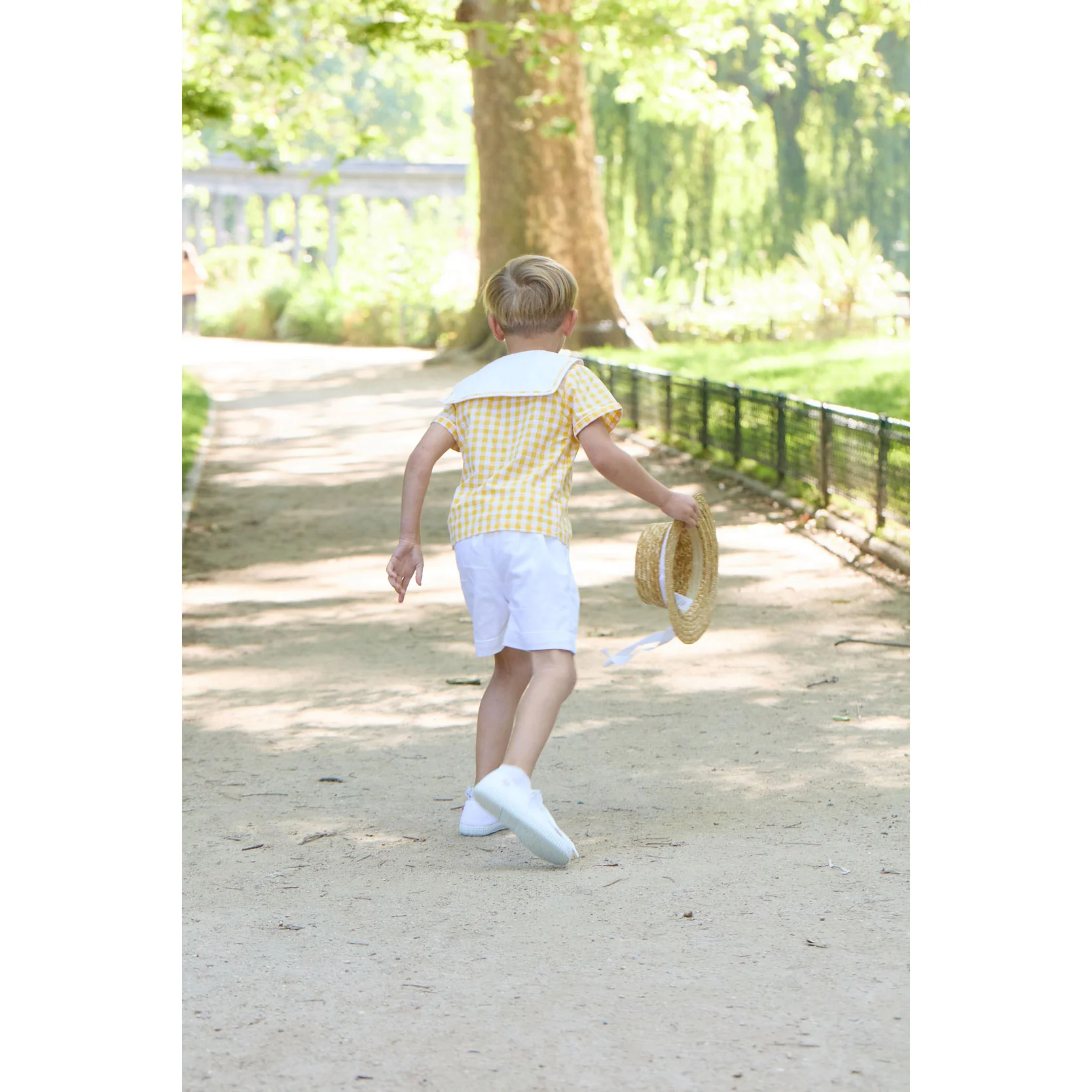 Kidiwi White Cotton Pique Adam Shorts - Image 3