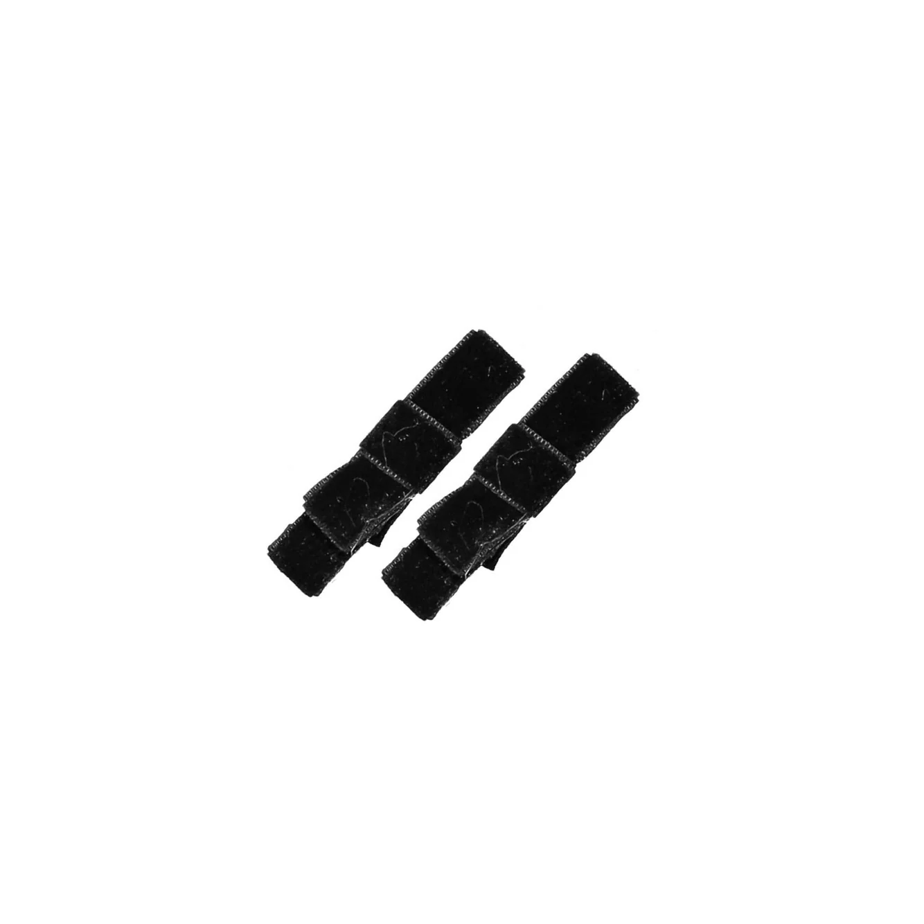 Knot Hairbands Black Velvet Trim Clip Set