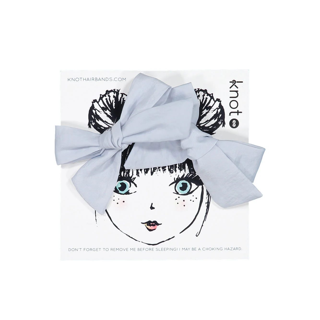 Knot Hairbands  Blue Matte Luxe Mini Clips