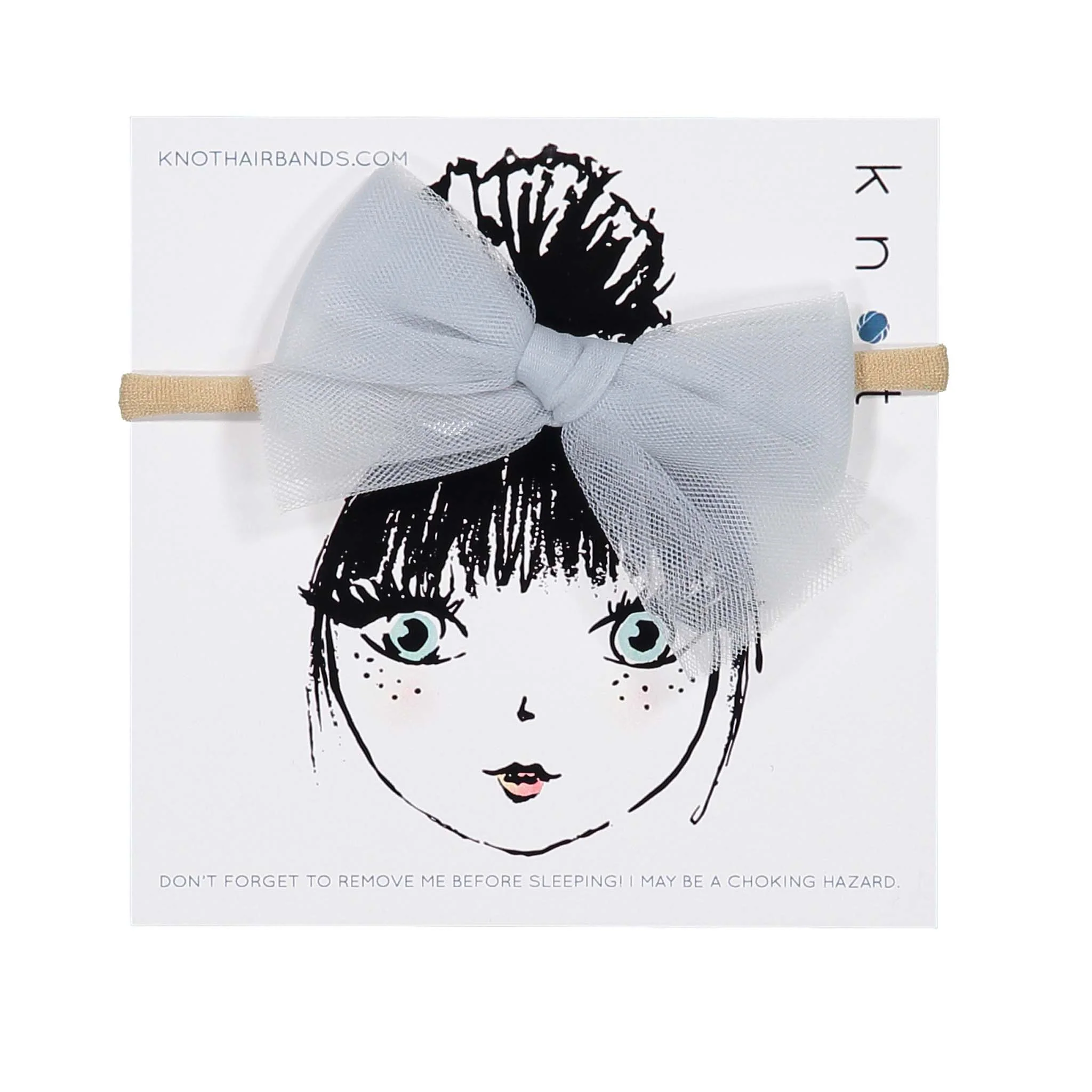 Knot Hairbands Blue Tulle Bow Band
