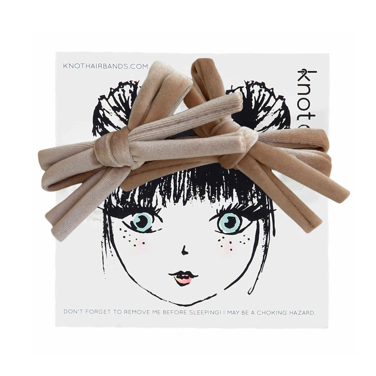 Knot Hairbands  Blush Corded Mini Bow Set
