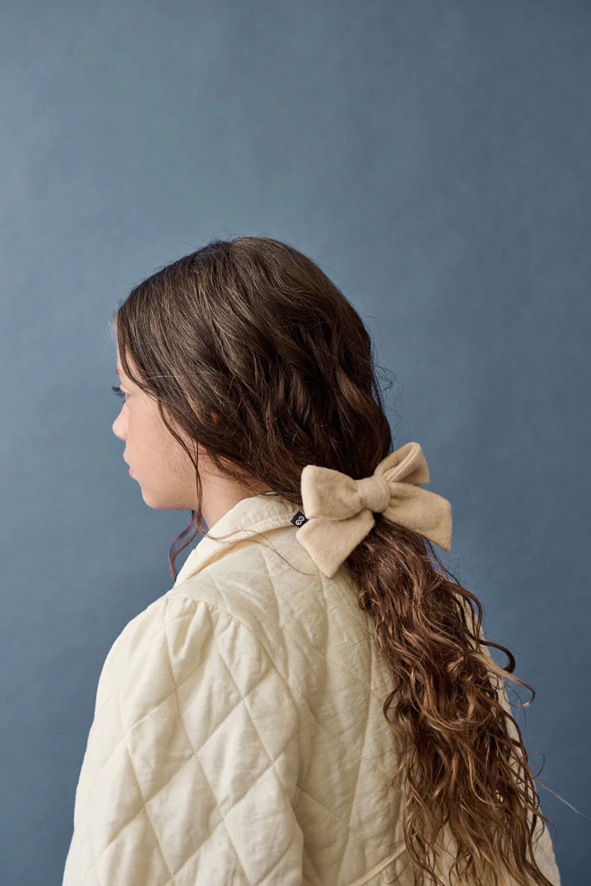 Knot Hairbands Blush Woolen Bow - Image 2