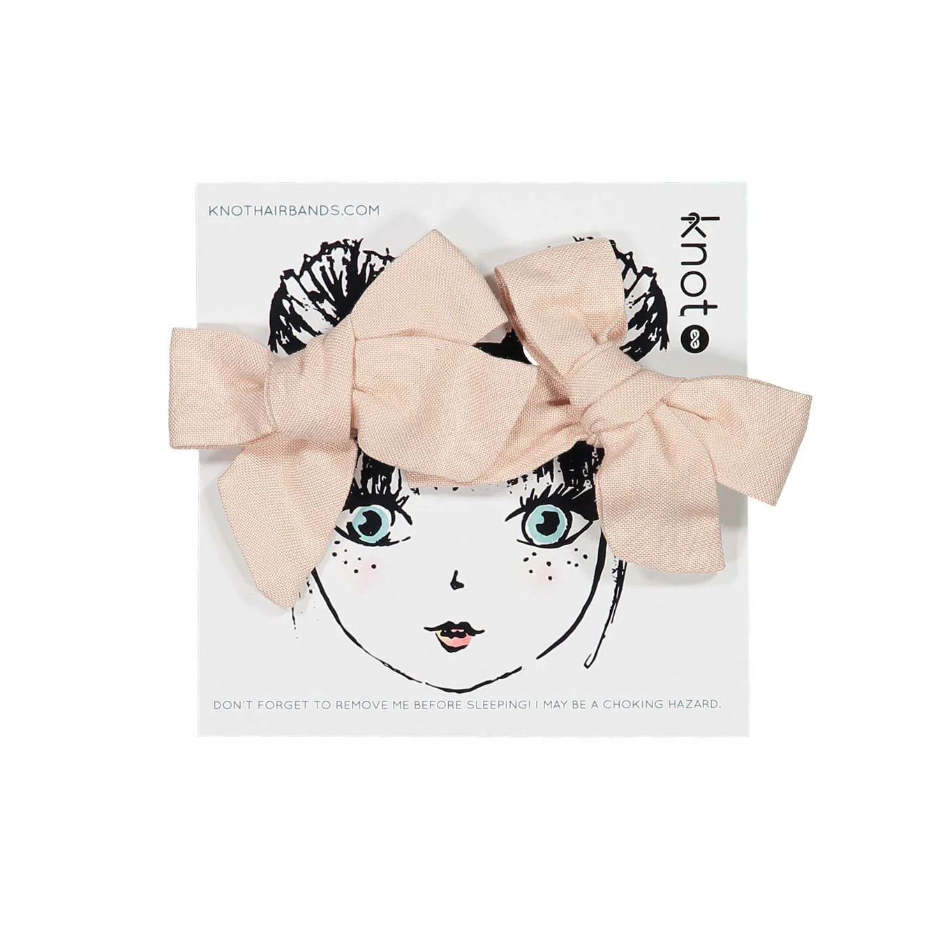 Knot Hairbands Blush Woven Bow Set