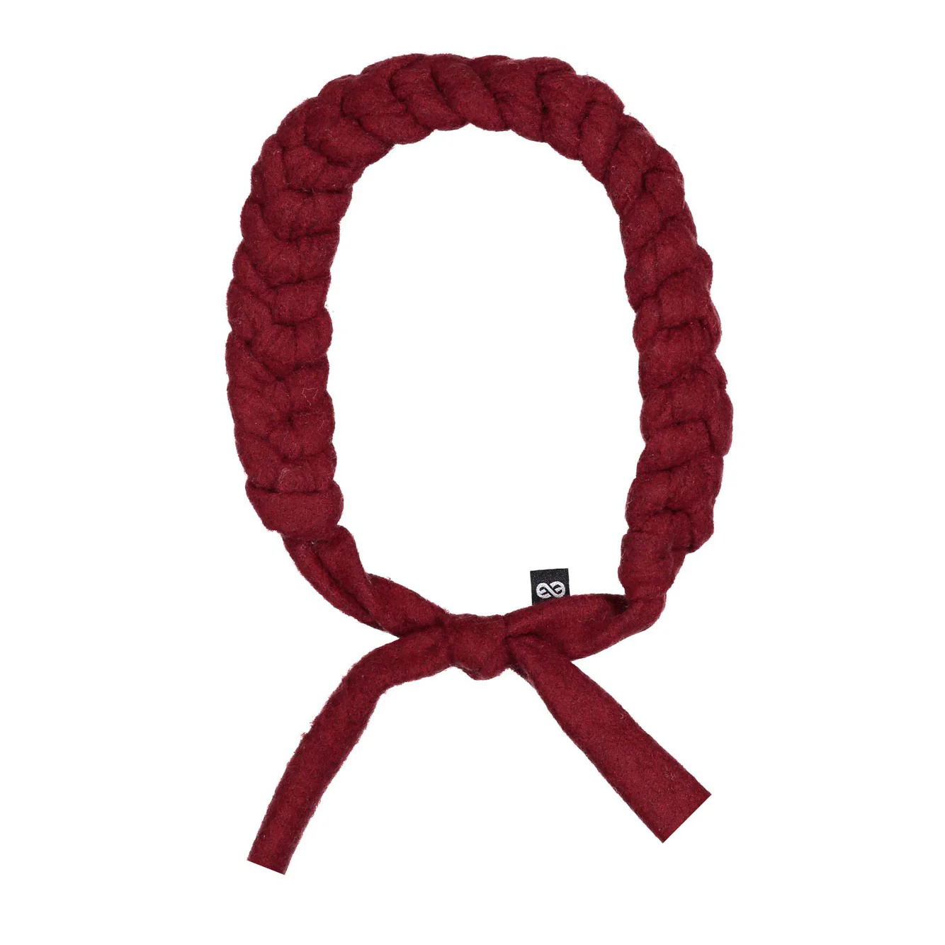 Knot Hairbands Burgundy Woolen Braided Band