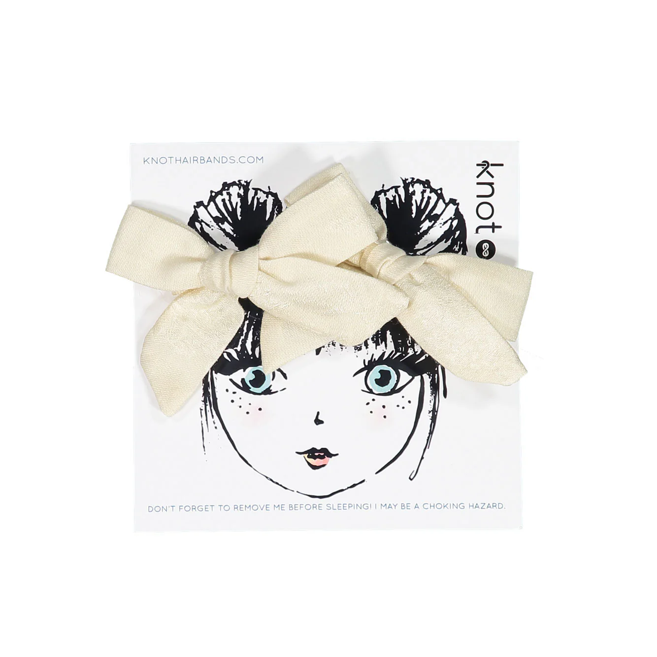 Knot Hairbands  Cream Bloom Bow Set