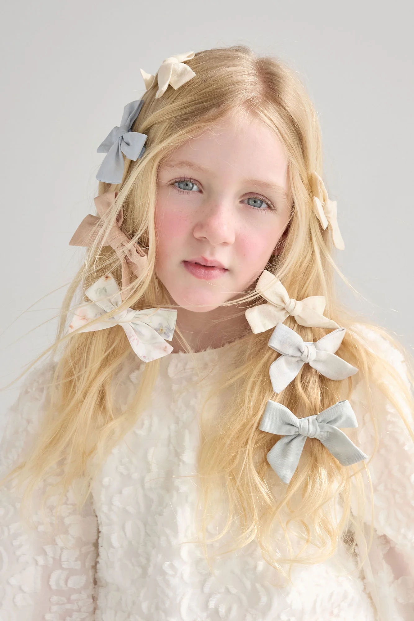 Knot Hairbands  Cream Bloom Bow Set - Image 2