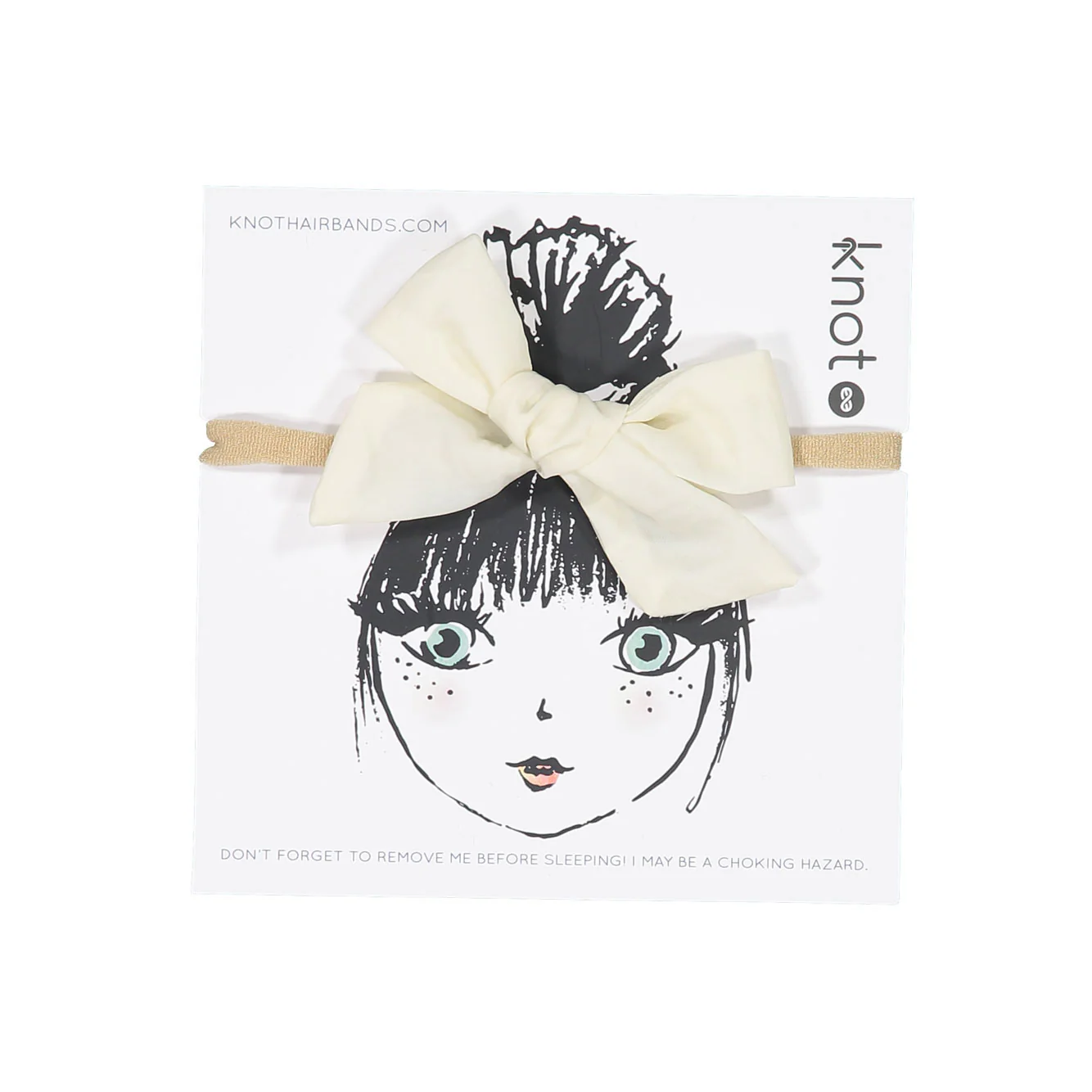 Knot Hairbands  Cream Matte Luxe Bow Band