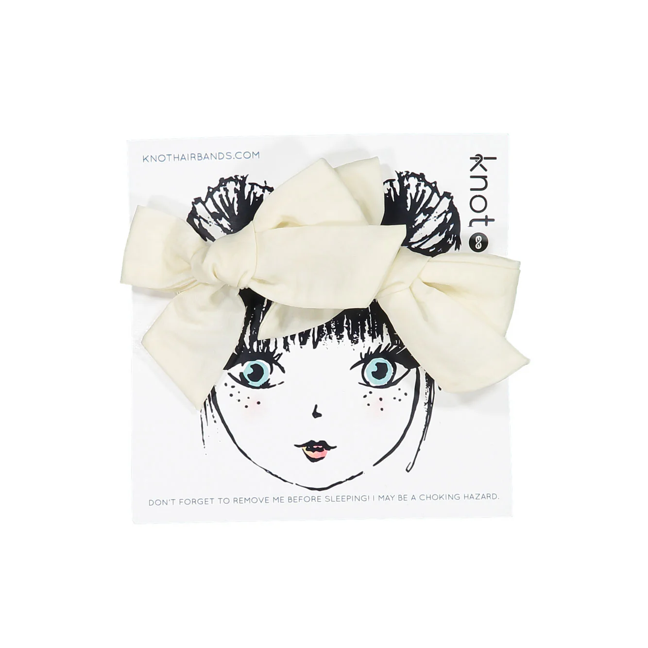 Knot Hairbands  Cream Matte Luxe Mini Clips
