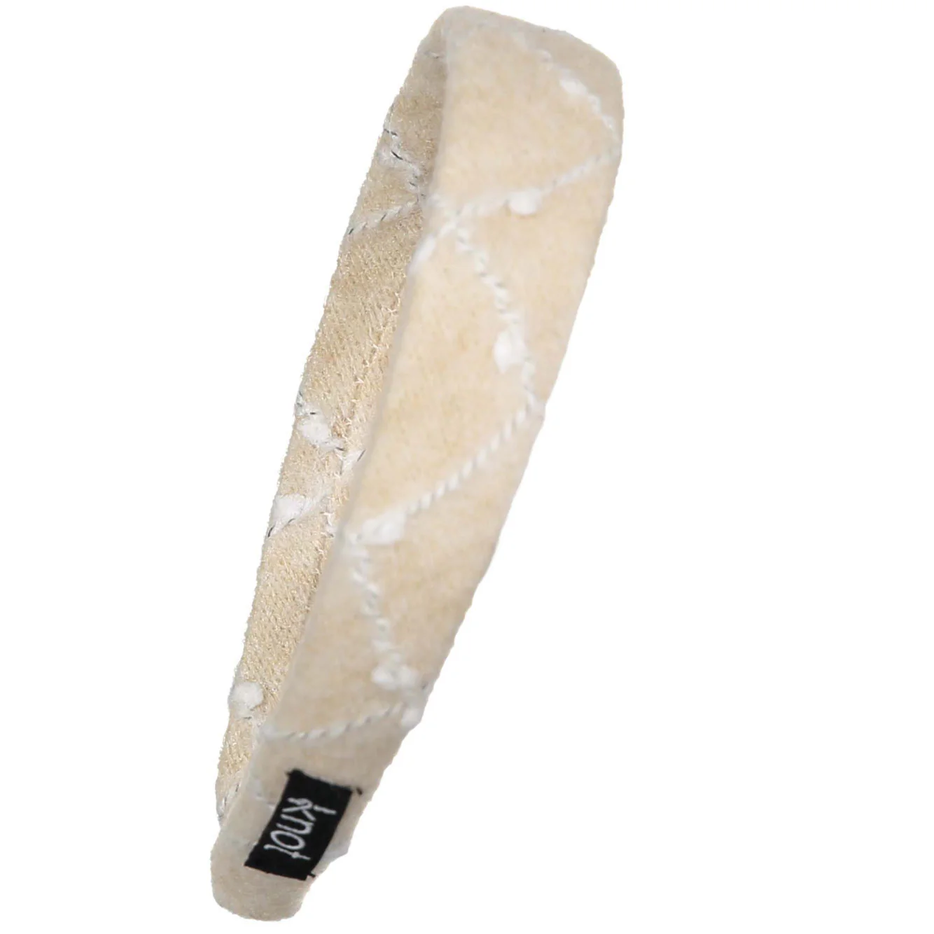 Knot Hairbands Cream Plaid Headband