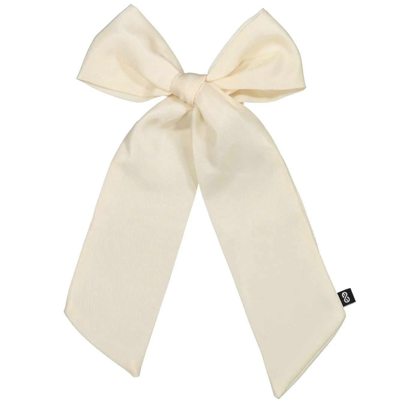Knot Hairbands Cream Sateen Bow Clip