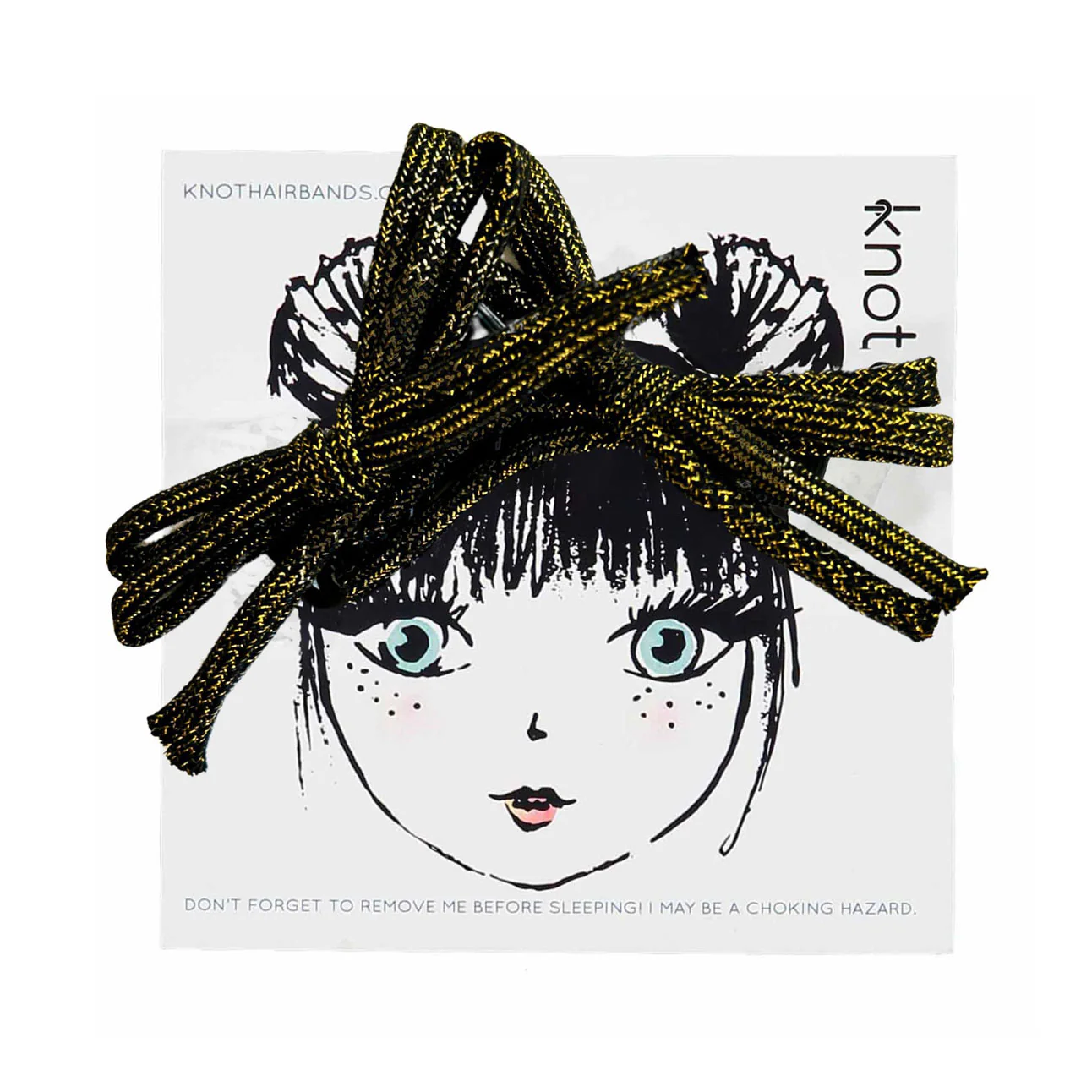 Knot Hairbands  Gold Corded Mini Bow Set