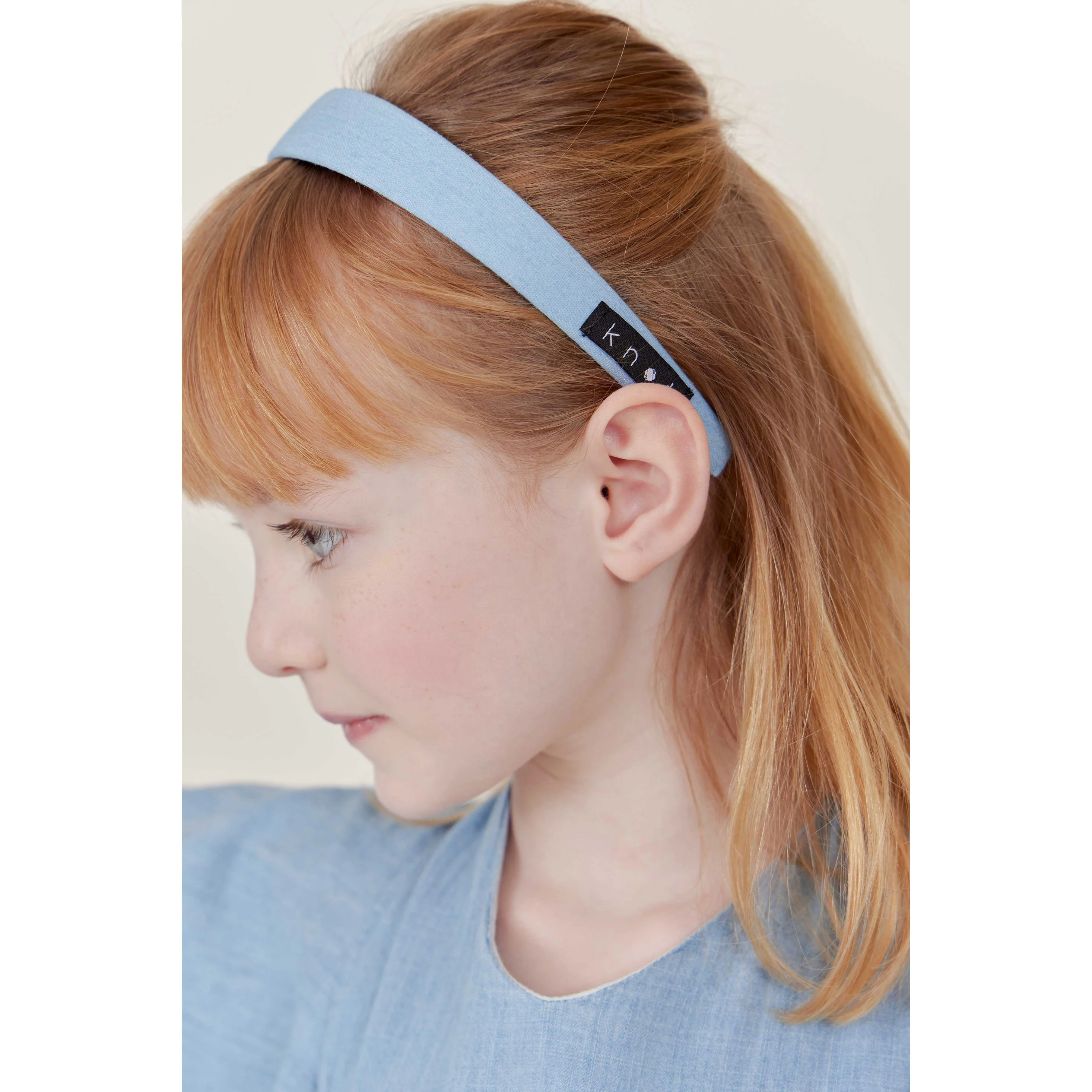 Knot Hairbands Light Wash Denim Headband - Image 2