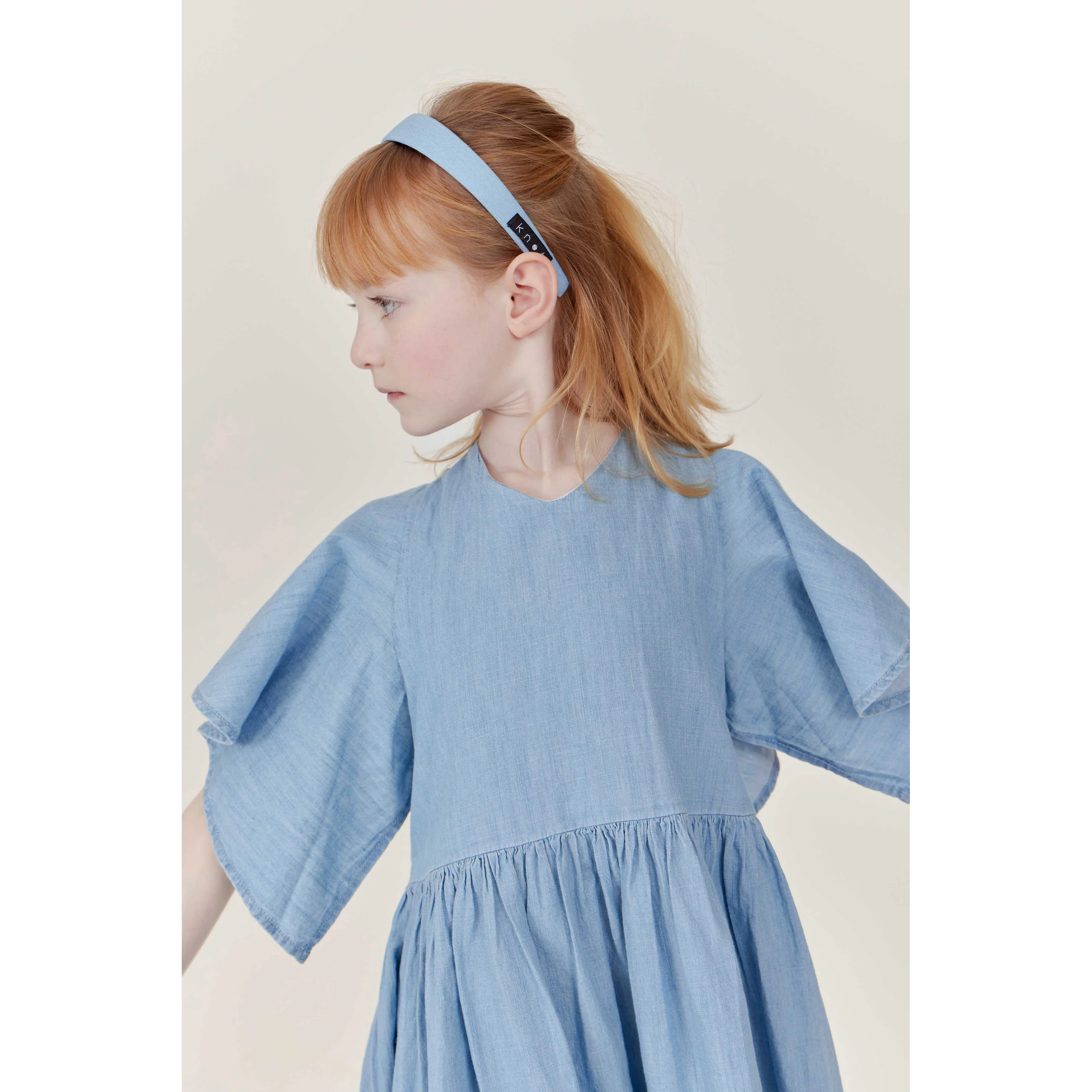 Knot Hairbands Light Wash Denim Headband - Image 3