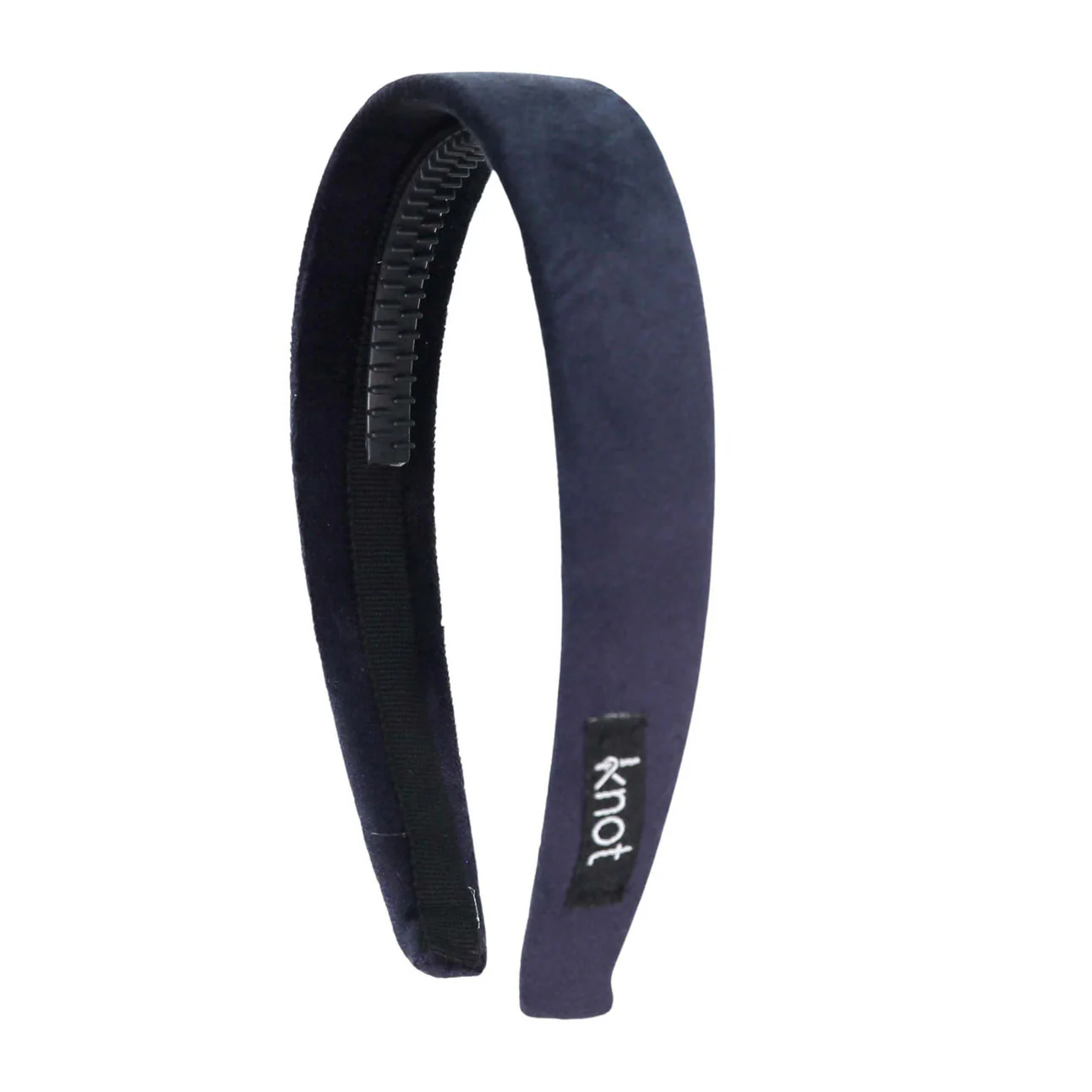 Knot Hairbands  Navy Felted Velvet Headband