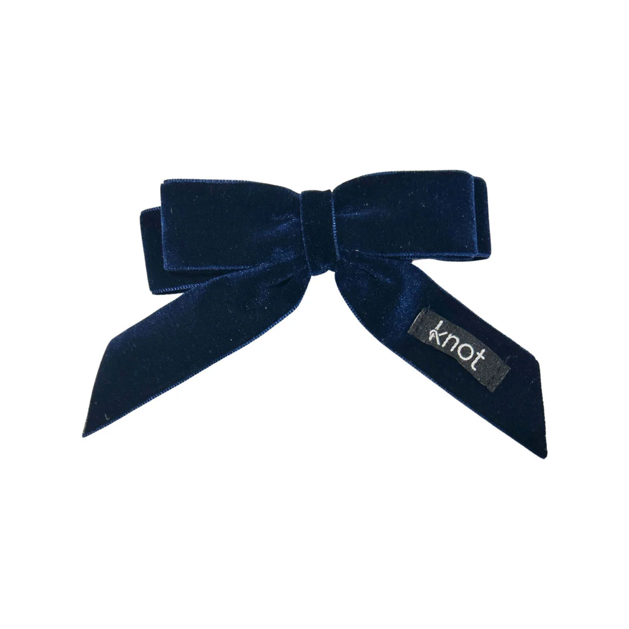 Knot Hairbands  Navy Velvet Ribbon Bow Clip