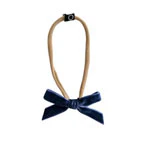 Knot Hairbands Navy Velvet Trim Band