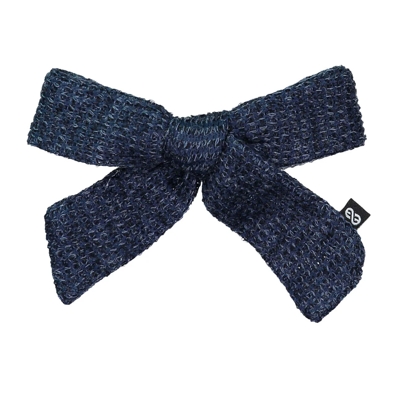 Knot Hairbands  Navy Waffle Bow Clip