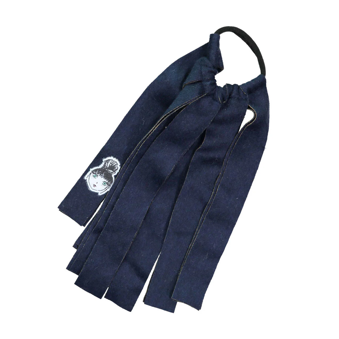 Knot Hairbands  Navy Woolly Hair Tie