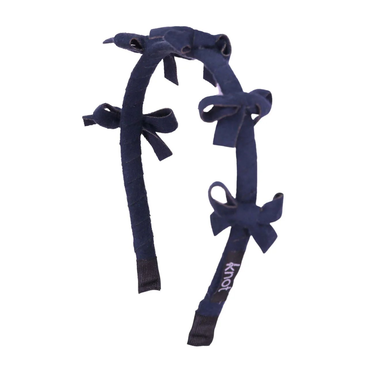 Knot Hairbands  Navy Woolly Headband