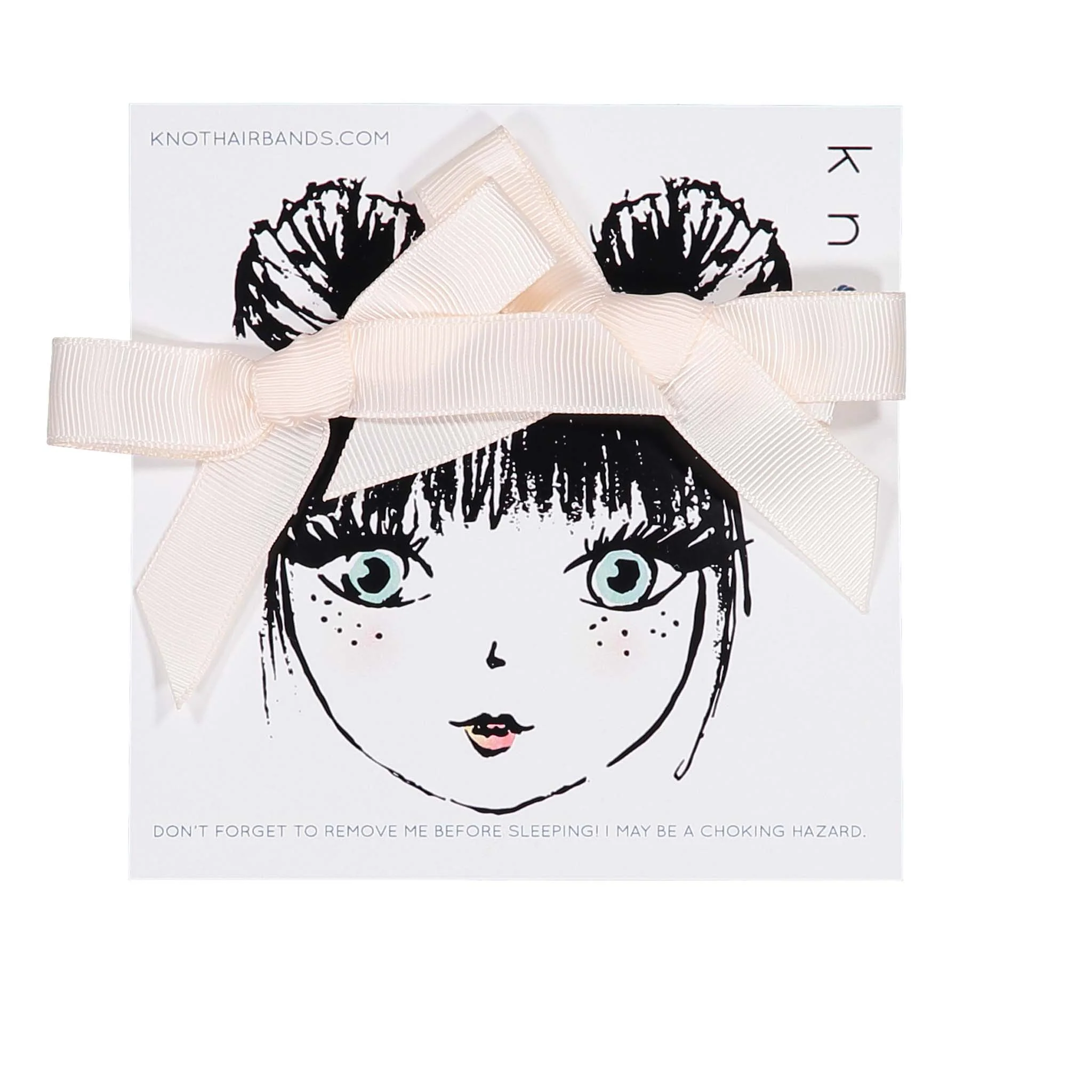 Knot Hairbands Pale Pink Ribbon Mini Clip Set