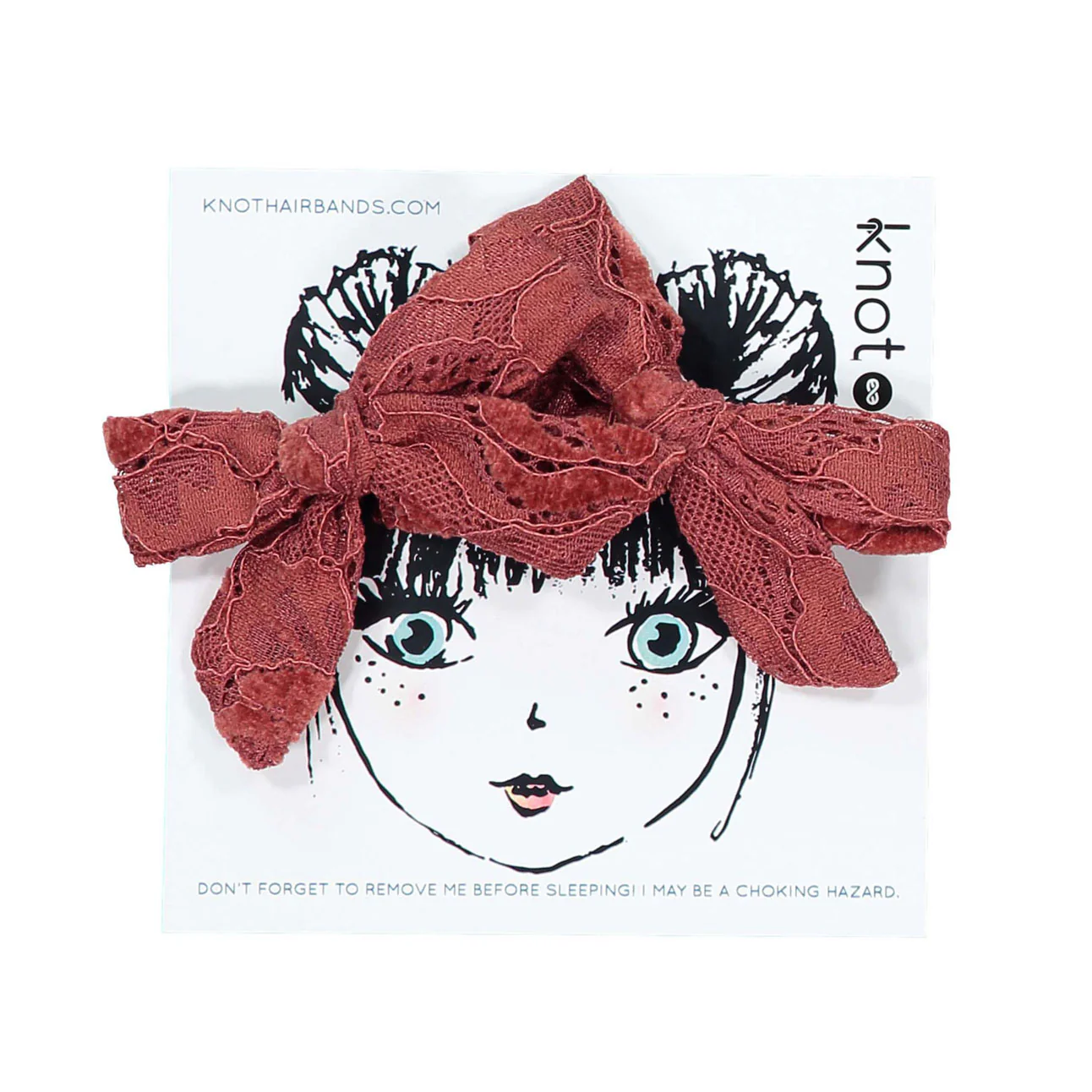Knot Hairbands  Rose Lace Mini Bow Set