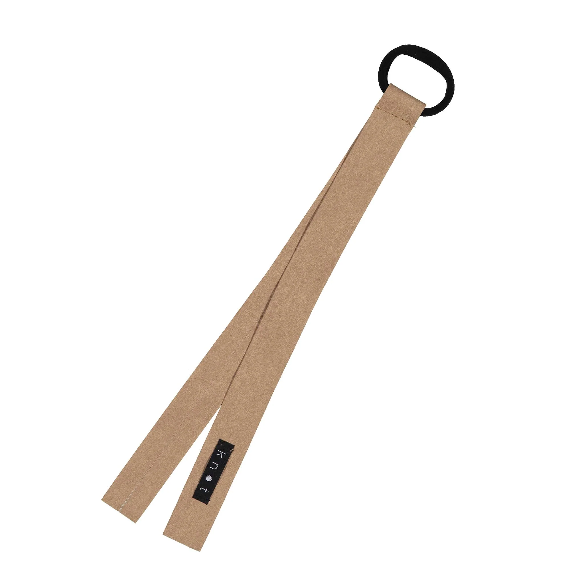 Knot Hairbands Tan Leather Hairtie