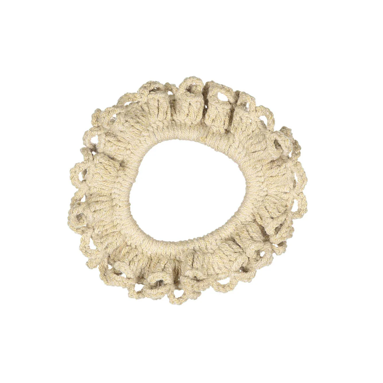 Knot Hairbands Taupe Floret Knit Scrunchie