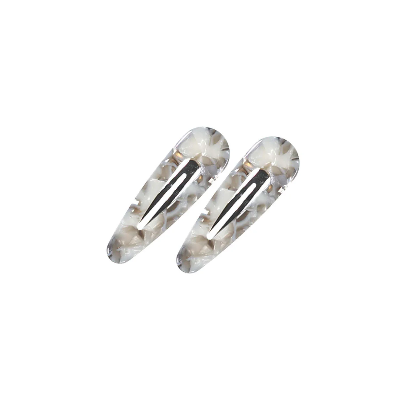 Knot Hairbands Taupe Marbleized Clip Set