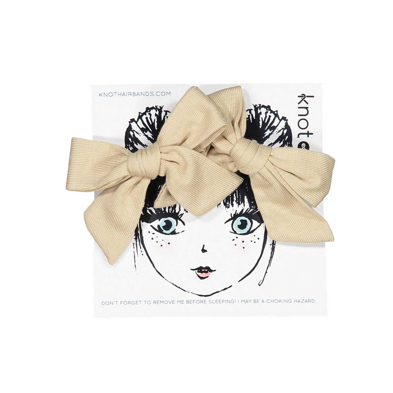 Knot Hairbands  Taupe Tidal Tee Bow Set