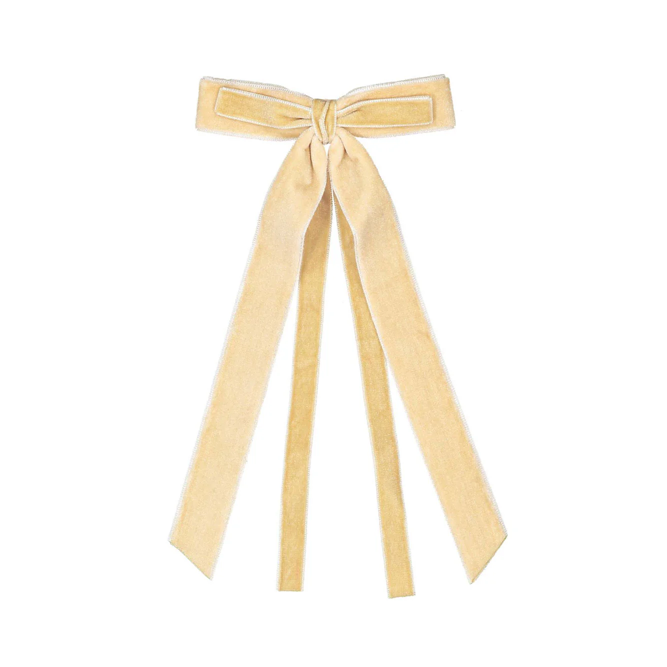 Knot Hairbands Taupe Velvet Trim Bow