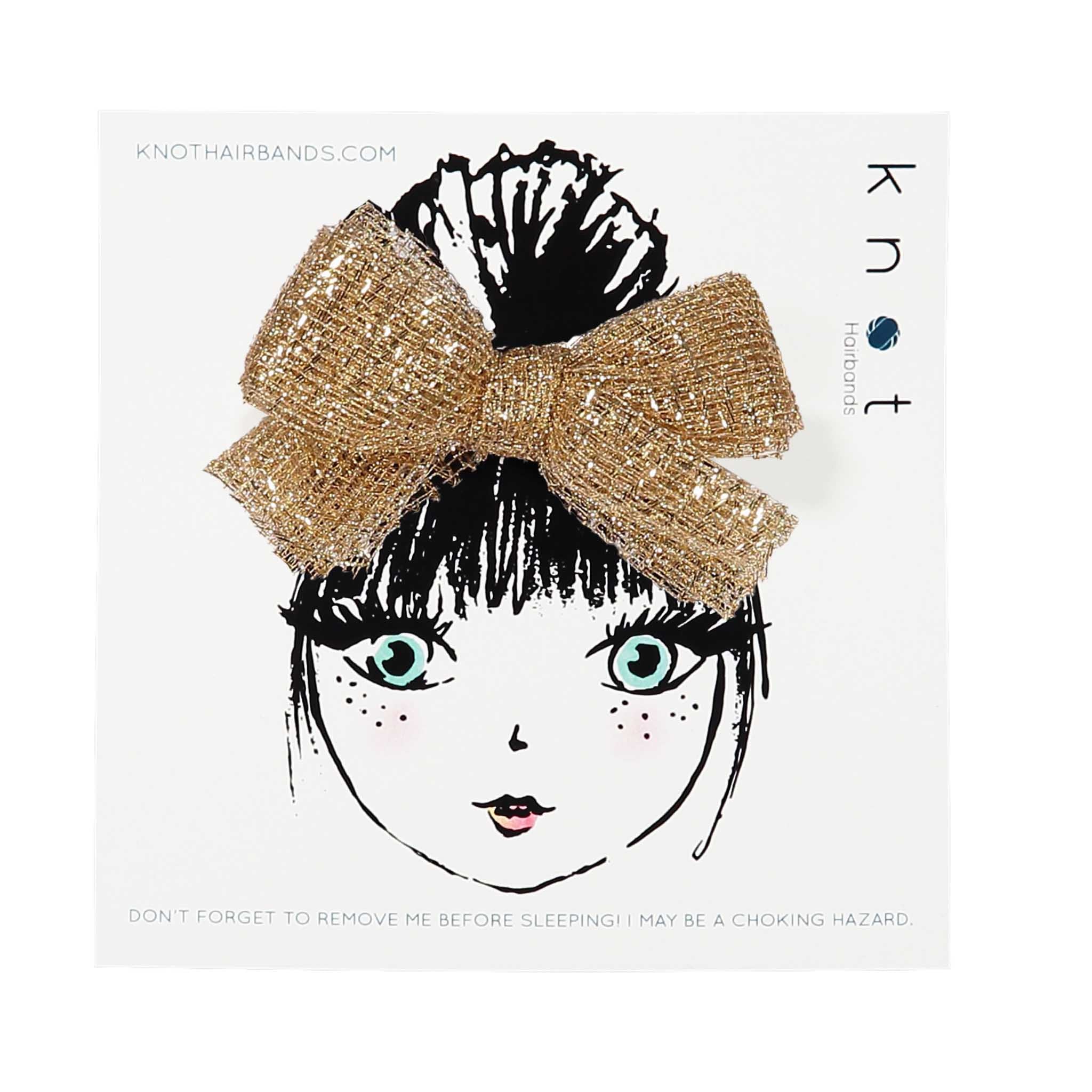 Knot Hairbands Rose Gold Tulle Bow Clip