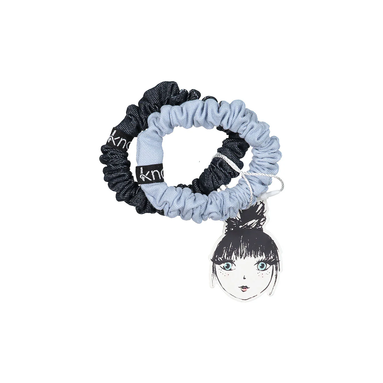 Knot Hairbands  Vintage Denim Scrunchie Set