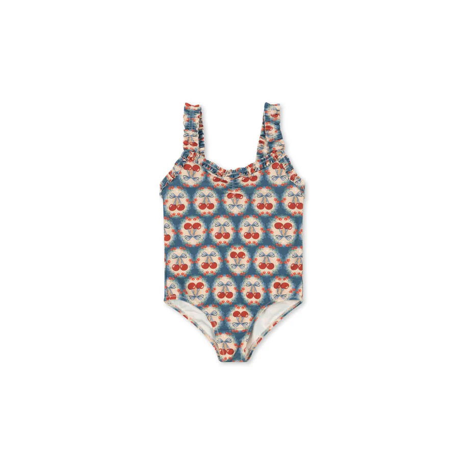 Konges Slojd Blue Cherry Bow Maya Swimsuit