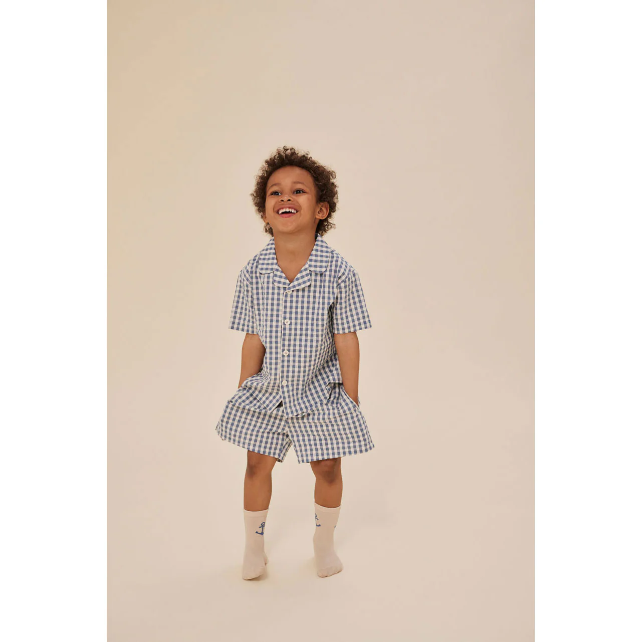 Konges Slojd Captains Blue Check Kim Shirt - Image 2
