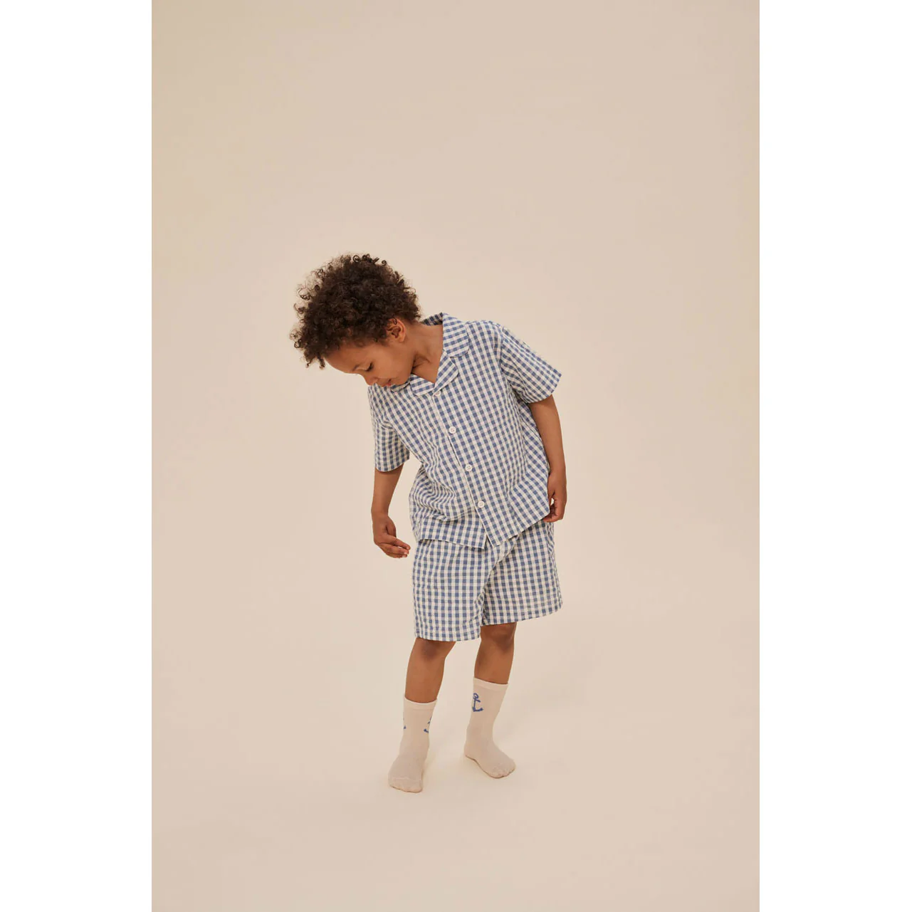 Konges Slojd Captains Blue Check Kim Shirt - Image 4