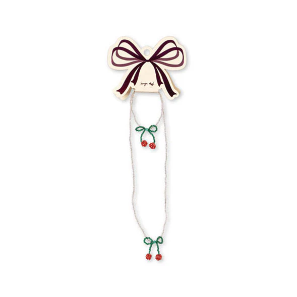 Konges Slojd Cherry Pearly Necklace & Bracelet Set