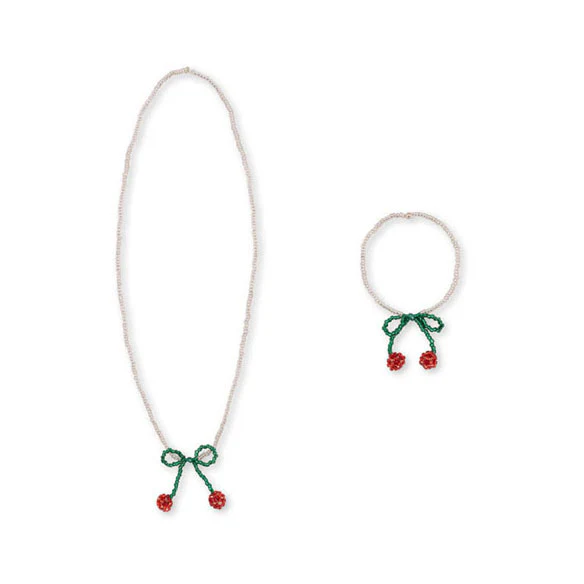Konges Slojd Cherry Pearly Necklace & Bracelet Set - Image 3