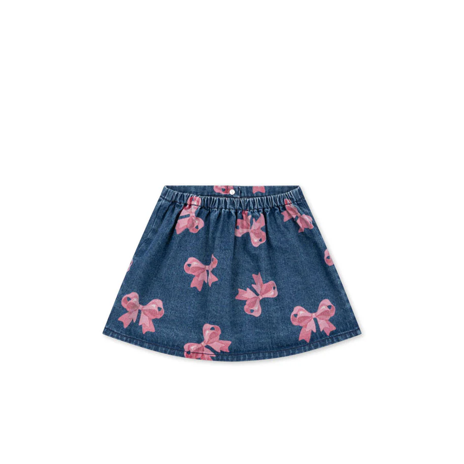Konges Slojd Denim Bella Bow Magot Skirt - Image 2