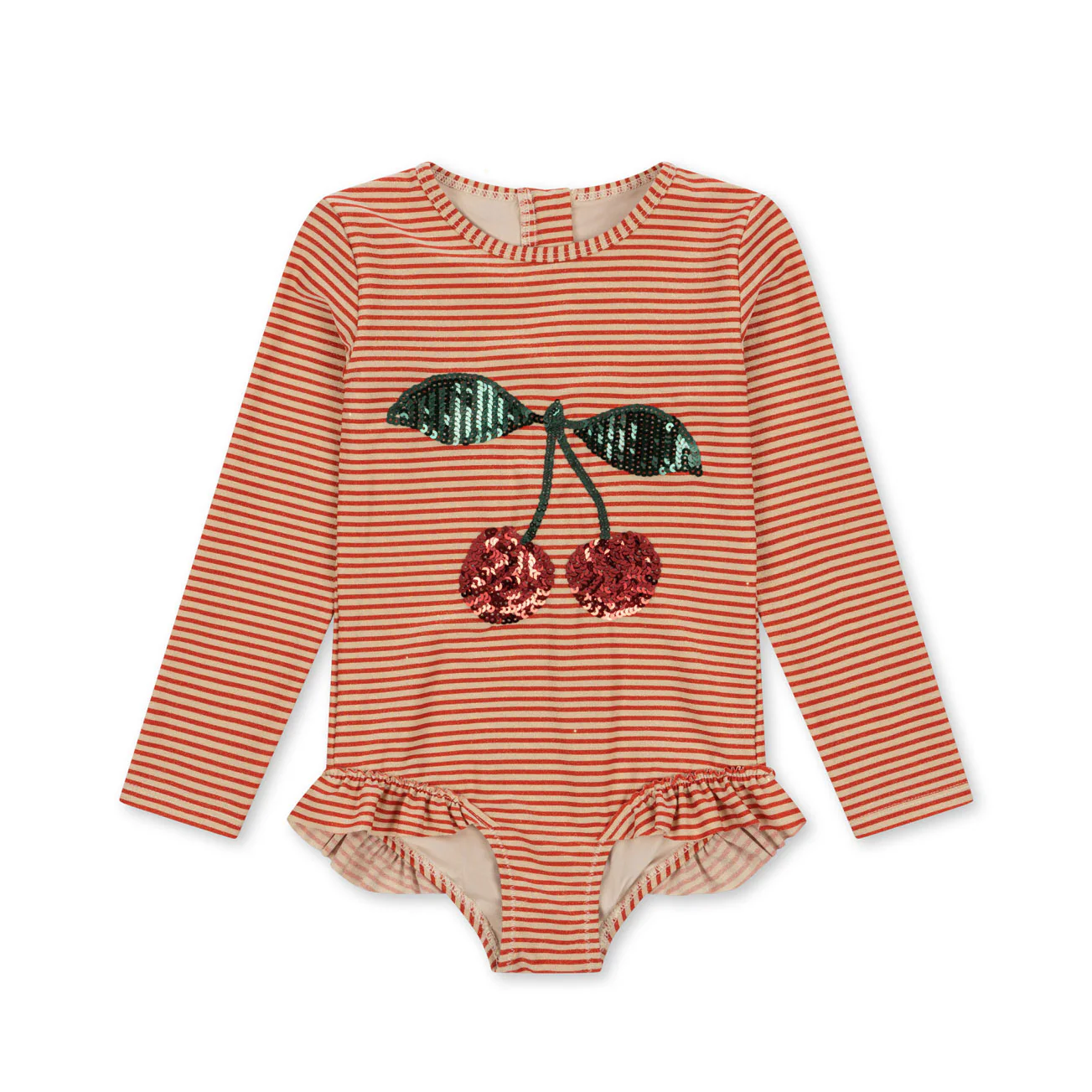 Konges Slojd Glitter Stripe Jade Ls Swimsuit