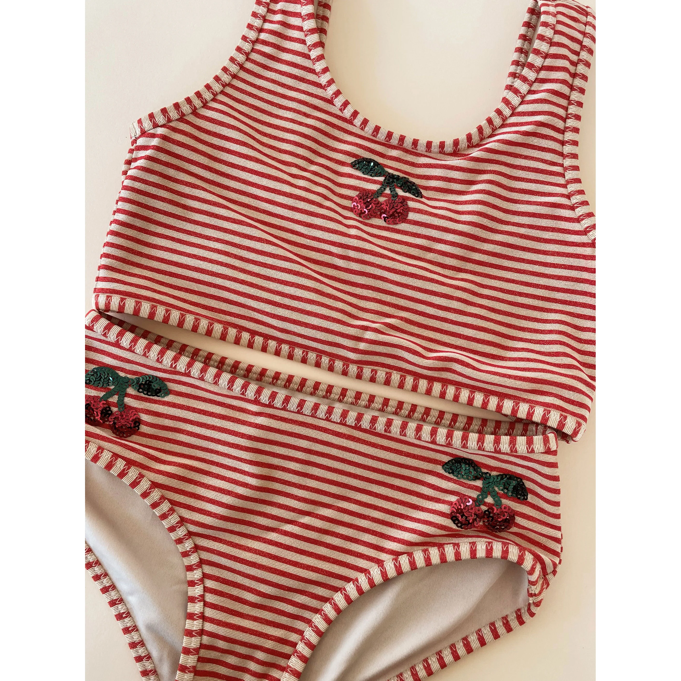 Konges Slojd Glitter Stripe Jade Swim Bikini - Image 6