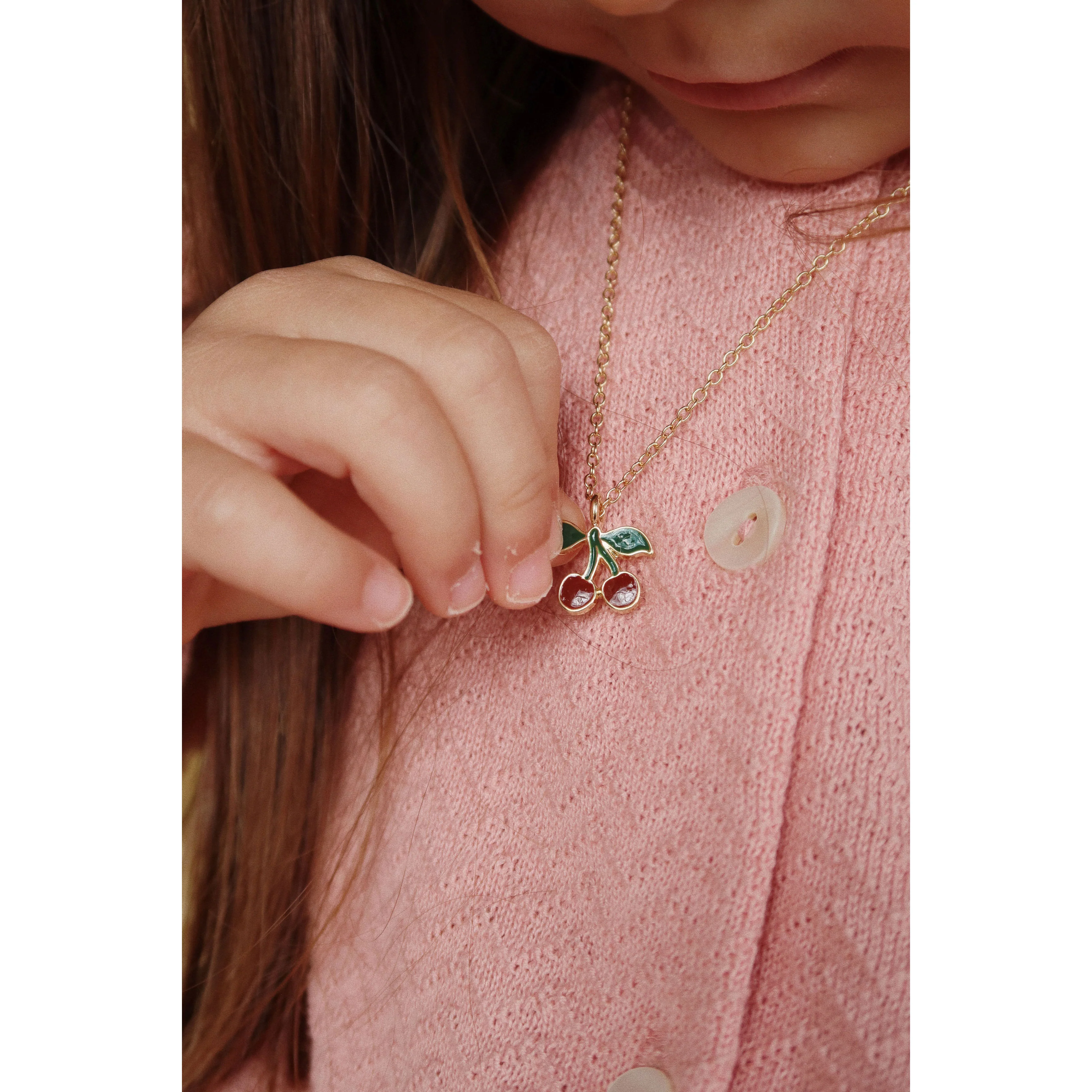 Konges Slojd Gold Cherry Jewelry Set - Image 3
