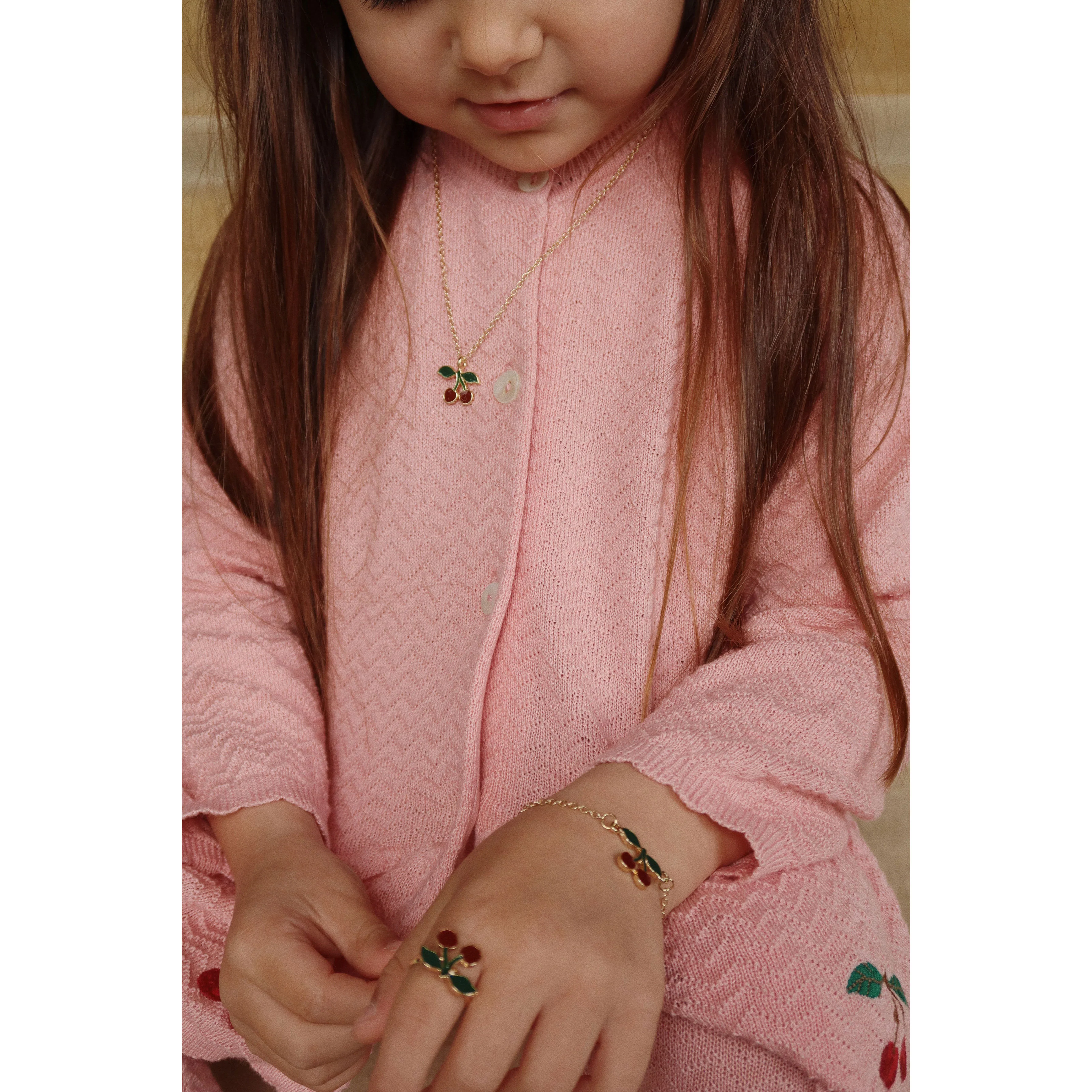 Konges Slojd Gold Cherry Jewelry Set - Image 4