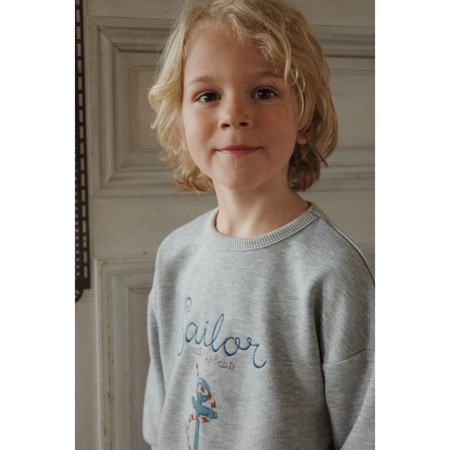 Konges Slojd Grey Melange Lou Sweatshirt - Image 2